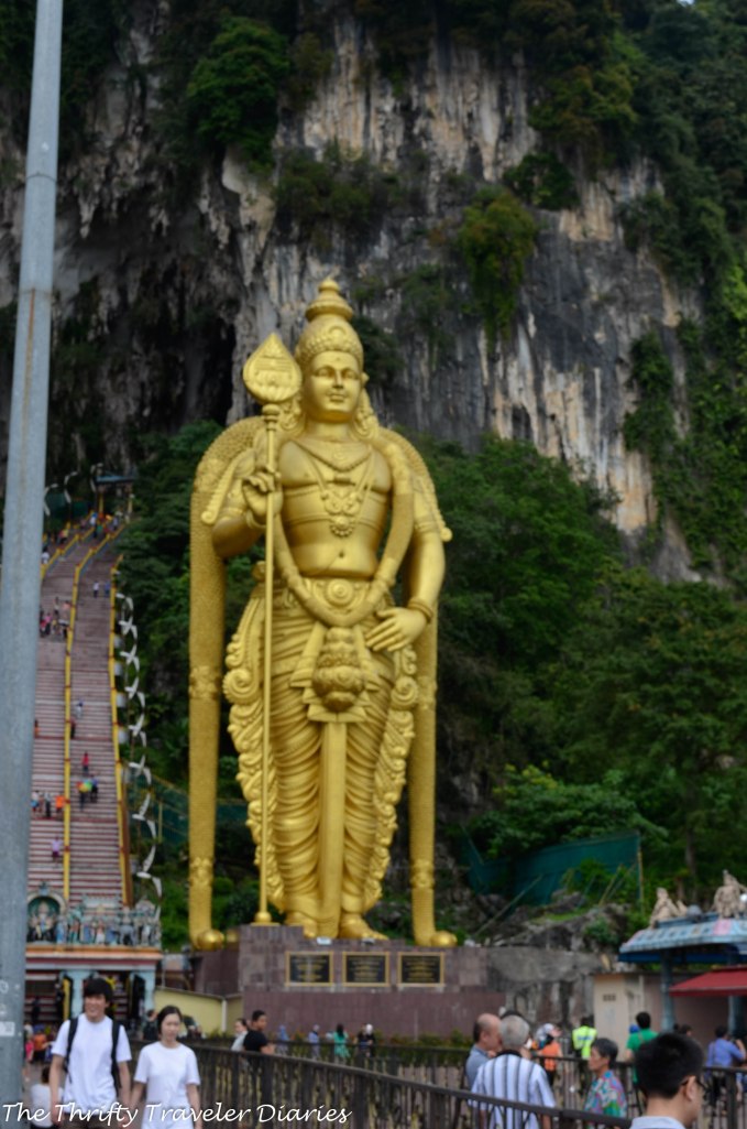 The God Murugan standing guard  outside the Batu Caves