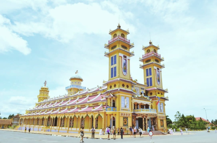 Cao Dai Temple has a unique architecture