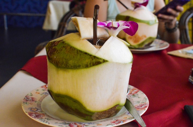 Fresh coconut water! I can never say no to this!